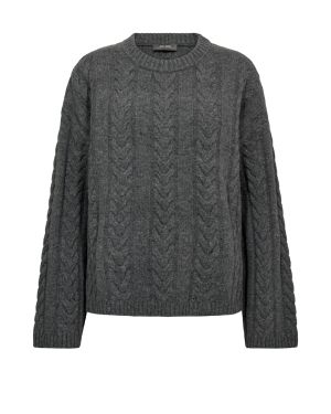 Mos Mosh naisten neulepusero, MMBRYNDIS CREWNECK KNIT Grafiitti