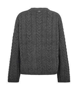 Mos Mosh naisten neulepusero, MMBRYNDIS CREWNECK KNIT Grafiitti