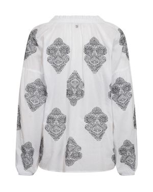 Mos Mosh naisten pusero, MMASHI VOILA BLOUSE Mustavalkoinen