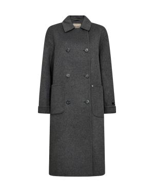 Mos Mosh naisten villakangastakki, MMLUCCA LOISA WOOL COAT Grafiitti
