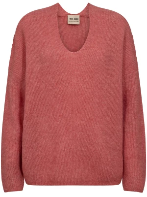 Mos Mosh neule, THORA V-NECK KNIT Poltettu Oranssi