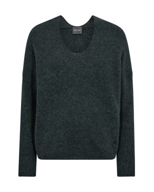 Mos Mosh neule, THORA V-NECK KNIT Vihreä