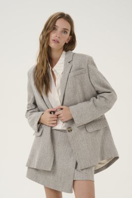 MY ESSENTIAL WARDROBE naisten bleiseri, EmmyMW Blazer Beige Kuosi