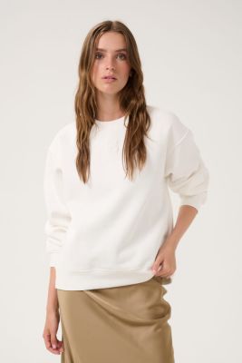 MY ESSENTIAL WARDROBE naisten collegepusero, DiegoMW Logo Print Sweat Valkoinen
