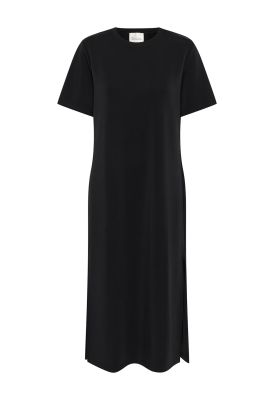 MY ESSENTIAL WARDROBE naisten mekko, HelleMW R-Neck Long Dress Musta