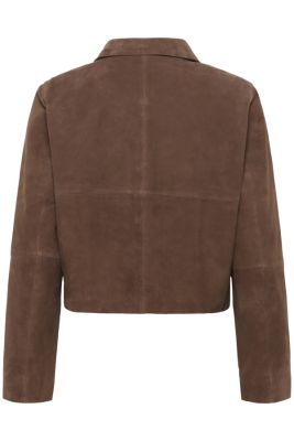 MY ESSENTIAL WARDROBE naisten mokkatakki, PETRAMW SUEDE JACKET Tummanruskea