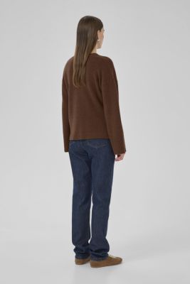 MY ESSENTIAL WARDROBE naisten neuletakki, HuxiMW Knit Cardigan Tummanruskea