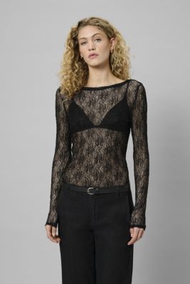 MY ESSENTIAL WARDROBE naisten pusero, RITA BOATNECK LS BLOUSE Musta