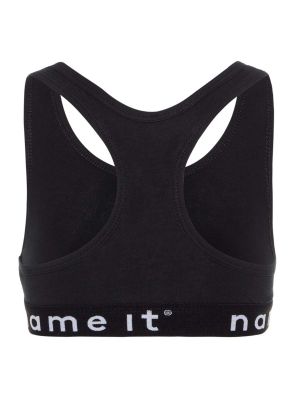 Name It hihaton toppi, NKFSHORT TOP 2P SOLID BLACK  Musta