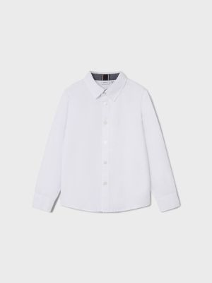 Name It kauluspaita, NKMNEWSA LS SHIRT  Valkoinen