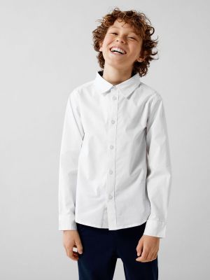 Name It kauluspaita, NKMNEWSA LS SHIRT  Valkoinen