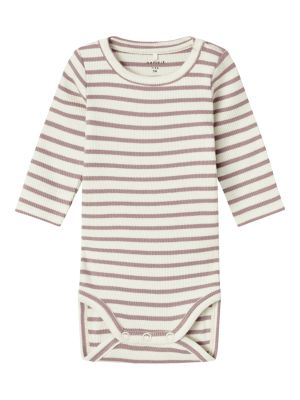 Name It lasten body, NBBANI LS BODY Raidallinen Vaaleanpunainen