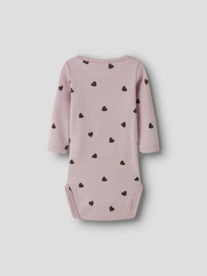 Name It lasten body, NBFKHEART LS BODY Vaaleanpunainen Kuos