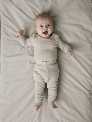 Name It lasten body, NBNWAX WOOL RIB LS BODY Harmaa