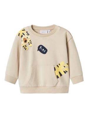Name It lasten college, NBMHACK LS LIGHT SWEAT UNB Vaalea Beige
