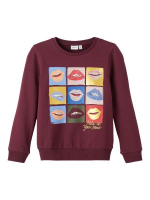 Name It, Lasten College, NKFONALIPI LS SWEAT Viininpunainen