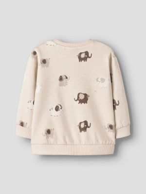 Name It lasten collegepaita, NBNOHAPI LS SWEAT BRU Beige