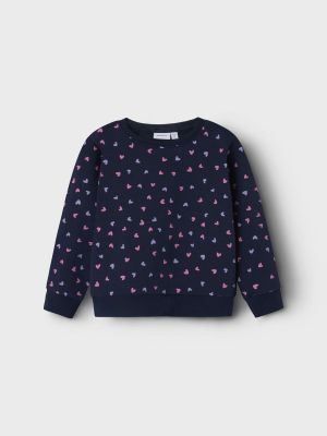 Name It lasten collegepusero, NMFDAVINA LS SWEAT FLEECE Tummansininen