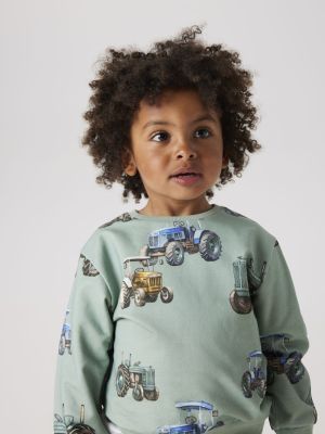 Name It lasten collegepusero, NMMLUDVIG SWEATSHIRT Vaaleanvihreä