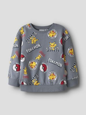Name It  lasten collegepusero, NMMSILO POKEMON REG SWEATSHIRT Keskiharmaa