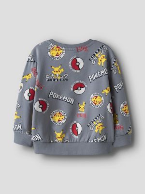 Name It  lasten collegepusero, NMMSILO POKEMON REG SWEATSHIRT Keskiharmaa