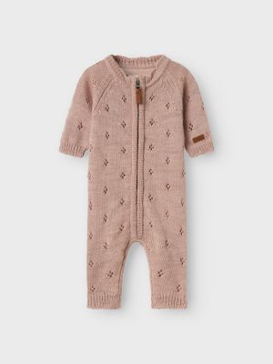 Name It Lasten haalari, NBFWRILLA WOOL LS KNIT SUIT Vaaleanpunainen