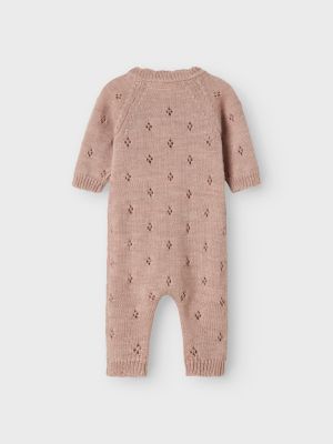 Name It Lasten haalari, NBFWRILLA WOOL LS KNIT SUIT Vaaleanpunainen