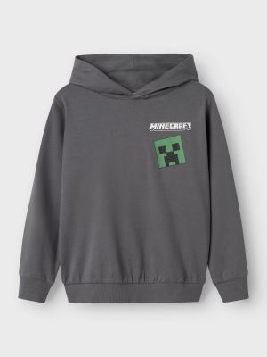 Name It lasten huppari, NKMJACOT MINECRAFT SWEAT Vaaleanharmaa