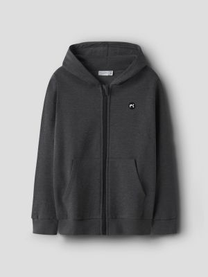 Name It lasten huppari, NKMVIMO ZIP SWEAT Tummanharmaa