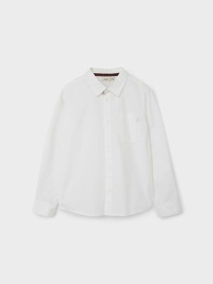 Name It Lasten kauluspaita, NKMNEFRED LS SHIRT NOOS Valkoinen