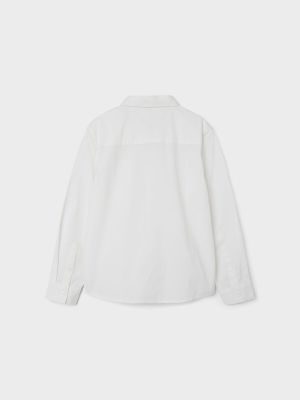 Name It Lasten kauluspaita, NKMNEFRED LS SHIRT NOOS Valkoinen