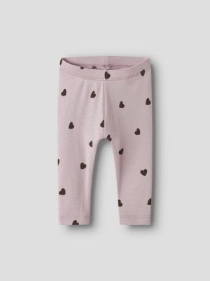 Name It lasten leggingsit, NBFKHEART LEGGING Vaaleanpunainen