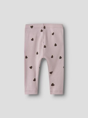 Name It lasten leggingsit, NBFKHEART LEGGING Vaaleanpunainen