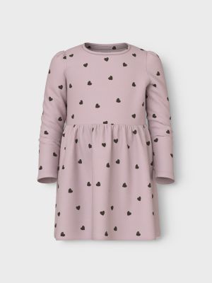 Name It lasten mekko, NMFKHEART LS DRESS Vaaleanpunainen Kuos