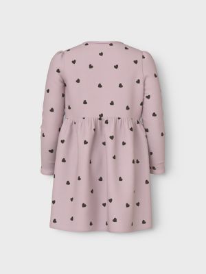 Name It lasten mekko, NMFKHEART LS DRESS Vaaleanpunainen Kuos
