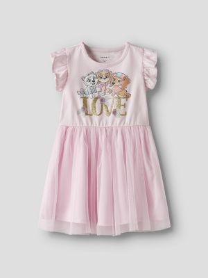 Name It lasten mekko, NMFMEBBA PAWPATROL SS TULLE DRESS CPLG Vaaleanpunainen
