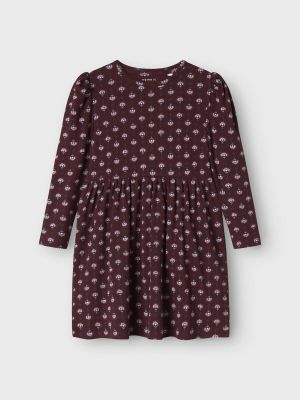 Name It lasten mekko, NMFONINE LS DRESS Viininpunainen