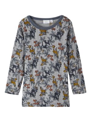 Name It Lasten Merinovillainen Paita NMMWANG WOOL NEEDLE LS TOP NOOS Beige Kuosi
