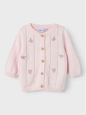 Name It lasten neuletakki, NBFHEYDI LS KNIT CARDIGAN Vaaleanpunainen