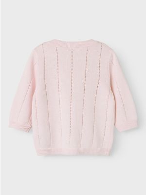 Name It lasten neuletakki, NBFHEYDI LS KNIT CARDIGAN Vaaleanpunainen