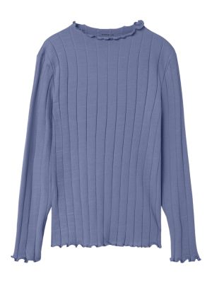 Name It lasten paita, NKFNOLINE LS SLIM TOP NOOS Sininen