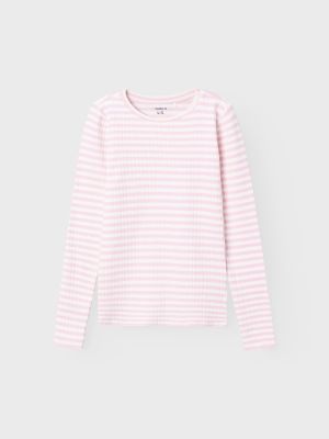 Name It lasten paita, NKFSURAJA LS TOP Raidallinen Vaaleanpunainen
