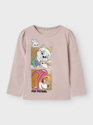 Name It lasten paita, NMFJOANA PAW LS TOP  Vaaleanpunainen