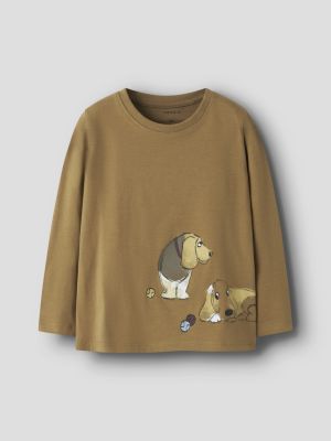 Name It lasten paita, NMMKNUD LS TOP Keskiruskea