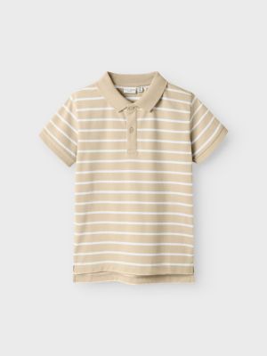 Name It lasten pikeepaita, NKMVOLO SS REG POLO Beige