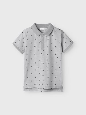 Name It lasten pikeepaita, NKMVOLO SS REG POLO Vaaleanharmaa