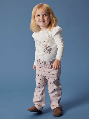 Name It lasten pitkähihainen paita, NMFNINEA LS TOP Luonnonvalkoinen
