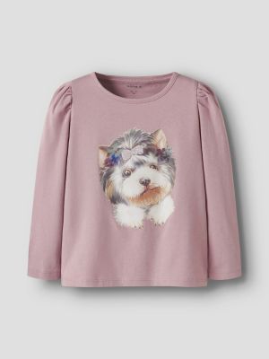 Name It lasten pitkähihainen paita, NMFNINEA LS TOP Vaaleanpunainen