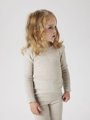 Name It lasten pusero,  NMNWAX WOOL RIB LS TOP Harmaa