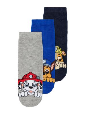 Name It Lasten Sukat, NMMOTRICK PAWPATROL 3PK SOCK Tummansininen